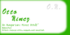 otto mincz business card